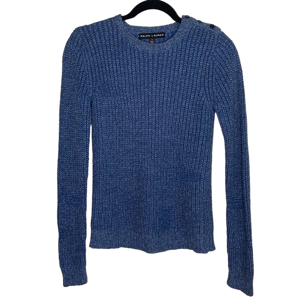 Ralph Lauren Black Label Blue Knit Sweater Women's Size Small